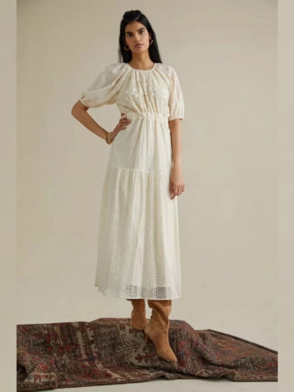 Anthropologie Agneza Lace Maxi Dress Sz 12